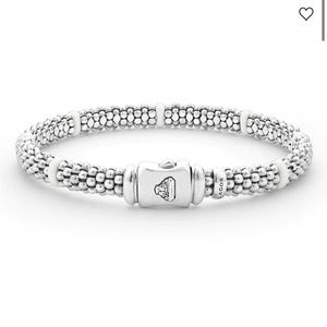 LAGOS White Caviar Ceramic Station Bracelet 6mm